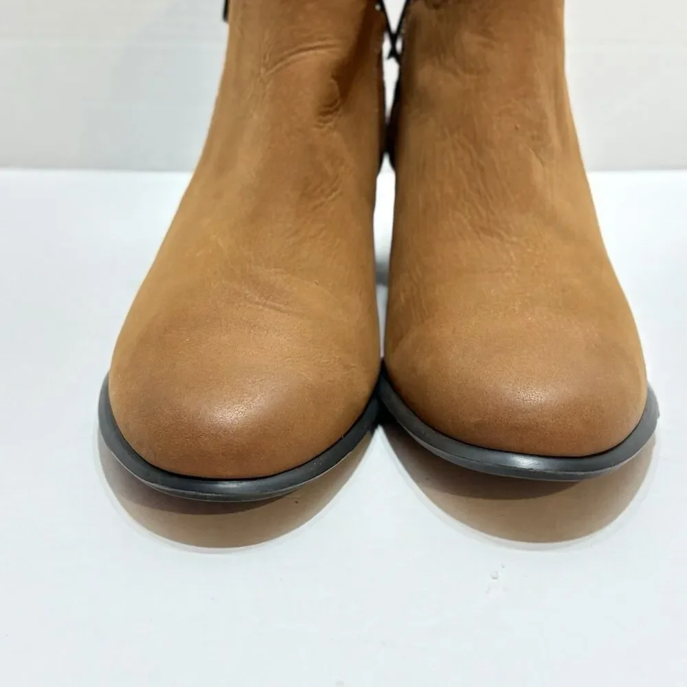 Vionic Women's Perry Sienna Waterproof Boots Toffee 7.5 Western Cowgirl